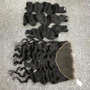 CIERRE FRONTAL TRAMA Onda natural Cabello más vendido Alta calidad 100% Cabello virgen Cabello crudo Un donante - Product Image 3