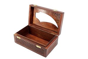Nouvel arrivage Porte-mouchoirs en bois design décoratif avec motif artistique, parfait pour ajouter une touche sophistiquée à un usage domestique - Product Image 2