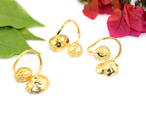 Geoda Natural Druzy Solar cuarzo oro galvanizado anillo ajustable al por mayor para la India - Product Image 3