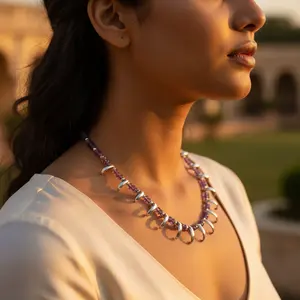 Collar de Amatista de Cristal para Mujer, Joyería Elegante con Piedras Preciosas - Product Image 2