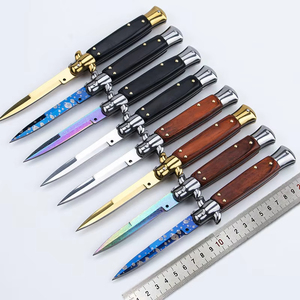 Navaja de Bolsillo Clásica de Estilo Italiano, de Acero Inoxidable, Táctica, Plegable, Multiherramienta, para Campismo, Caza, con Hoja <span class=keywords><strong>440</strong></span> - Product Image 1