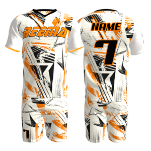 Uniformes de Fútbol Personalizados Reema Tec para Adultos Unisex |   100% Poliéster Transpirable de Secado Rápido con Cuello en V y Manga Corta con Impresión Digital - Product Image 1