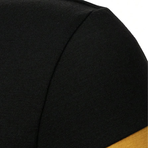 Nouveau style décontracté, t-shirts à manches courtes en coton tricoté 100 % pour hommes, avec logo personnalisé, grandes tailles, stock en gros, design colorblock - Product Image 6