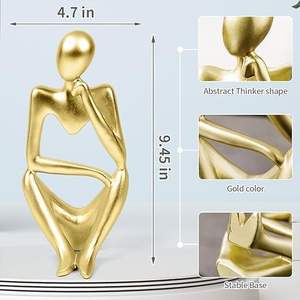 Métal Hommes Statue Art Moderne Showpiece Sculpture Décoration Articles pour La Maison Décor Salon Chambre Décoratif Abstrait - Product Image 4