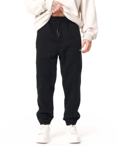OEM servicio personalizado de gran tamaño pesado algodón hombres personalizado básico Premium negro Jogger pantalón oferta al por mayor tendencia 2024 calidad - Product Image 3