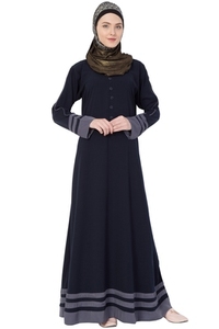 Tissu Nida de meilleure qualité Polyester arabe ethnique Style modeste robe de bal Abaya hiver Collections naturel femmes ceinture pour - Product Image 3