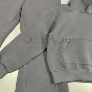 Chándal de chándal personalizado de alta calidad, conjunto de sudadera y pantalones de chándal lisos de algodón y poliéster para hombre - Product Image 2