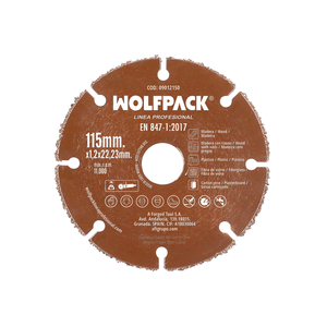 Disco da taglio per legno/plastica Ø 115 mm. Bordo in Carburo di Tungsteno - Product Image 1