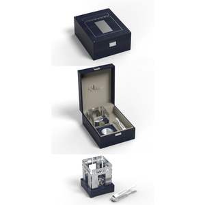 Juego de Regalo de Mubkhar de Madera y Metal Árabe de Lujo |   Quemador de Incienso de Latón Dorado con Filigrana |   Quemador de Incienso Premium Bakhoor Oud, Diseños Prisma - Product Image 2