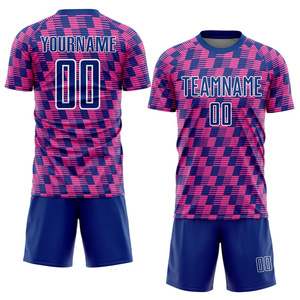 Conjunto de Uniforme de Fútbol Personalizado OEM, Impresión Digital por Sublimación, Camiseta de Fútbol Azul Real, Secado Rápido, Transpirable, para Entrenamiento de Equipos Masculinos - Product Image 3