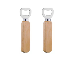 Ouvre-bouteille en bois et en acier inoxydable personnalisé outil de bar ouvre-bouteille de bière simple manche en bois de haute qualité - Product Image 5