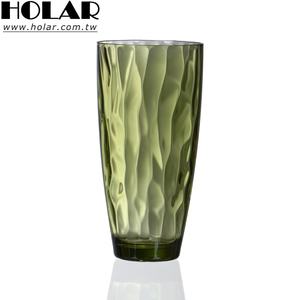 Holar-vaso de plástico para fiesta al aire libre, vaso alto de Onda Verde irrompible, hecho en Taiwán - Product Image 1
