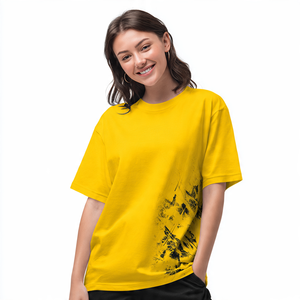 Summer Printed T Shirt Ladies 100% Cotton Polyester Drop Shoulder TShirts Women's Oversize Lightweight Tee Shirt Ladies - Product Image 6