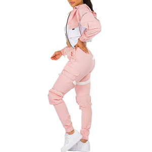 Wholesale Price Women Two Piece Training <b>Tracksuit</b> Made in High Quality OEM Wholesale Customized <b>Tracksuit</b> for Women - Product Image 3