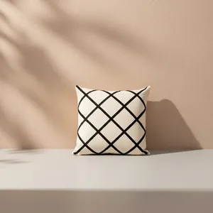 Modern Minimalist Cross Patterned Geometric Decorative Cushion Cover Without Inner Filling - Product Image 2