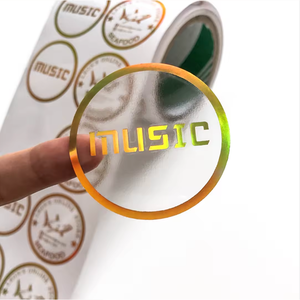 Adesivi Trasparenti Personalizzati all'Ingrosso con Logo, Impermeabili, in Lamina d'Oro, Argento, Oro Rosa per Etichette di Imballaggio - Product Image 2