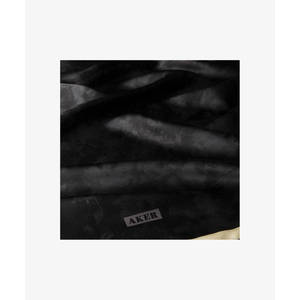 Floral Pattern Black Silk Square Scarf-Fashion Polyester Handkerchief - Product Image 2