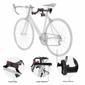 Support mural réglable pour vélo, support de rangement horizontal pour vélo, support de vélo en acier pour garage intérieur - Product Image 4