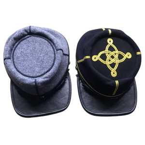 Gorro de Foraje de la Guerra Civil Estadounidense, Forrado, 100% Lana Gris Confederada, Gorras y Sombreros ACW - Product Image 5