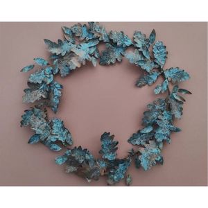 Wholesale Decorative <b>Gold</b> Foil Metal Wreaths Leaf Garland Wall Art for Wedding Venue Decoration Party <b>Backdrop</b> & Festive Holiday - Product Image 6