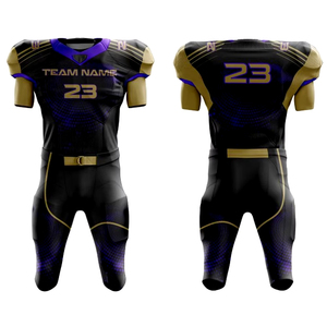 Uniformes de football américain sublimés personnalisés 2025, élégants, à manches courtes, en tissu respirant, entièrement personnalisables avec broderie - Product Image 1