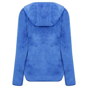 Chaqueta de lana polar de peso pesado para mujer, ropa de invierno y viaje con cremallera y capucha ajustable, chaqueta duradera con logotipo personalizado - Product Image 6