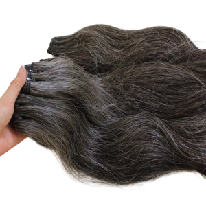Paquetes de Cabello Humano Gris Plateado Baratos al por Mayor, Paquetes de Cabello Humano Vietnamita Virgen con Doble Trama, Sin Enredos ni Caída - Product Image 5