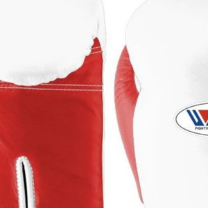 Guantes de Boxeo Profesionales de Cuero Blanco y Rojo con Velcro en la Muñeca, Guantes de Entrenamiento y Sparring para Hombres y Mujeres - Product Image 5
