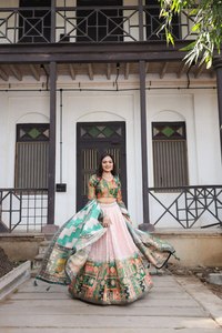 Faire briller et étincelle avec notre plus joli look glamour Super qualité en gros Jecard Viscose Lehenga vente en gros à bas prix Inde - Product Image 5
