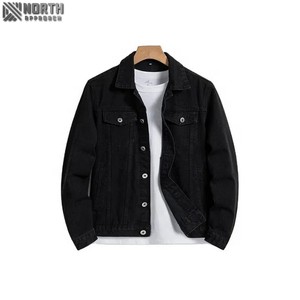 2025 hommes élégant 100% coton Denim vestes de haute qualité manches longues hiver extérieur vestes avant Logo pas cher - Product Image 2