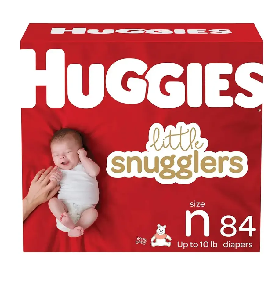 HUGGIESベビーおむつバンドル: Huggies Little Movers Size 4、140ct & Natural Care Sensitive Baby Diaper、無香料低価格