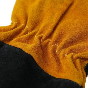Guantes de dedos completos de cuero dividido de oveja de alta resistencia OEM Guantes de seguridad de doble palma Industrial ignífugos Anti-Corte Características al aire libre - Product Image 4