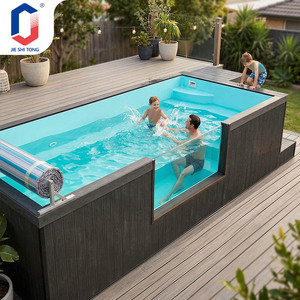 Piscina Exterior de Lujo Ecológica y Duradera con Borde Infinito, Brasero Integrado y Diseño Apto para Niños - Product Image 6