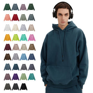 Sweat à capuche en molleton pour homme de 330 grammes avec logo personnalisé, streetwear de haute qualité, pull à capuche avec broderie pour l'hiver - Product Image 1