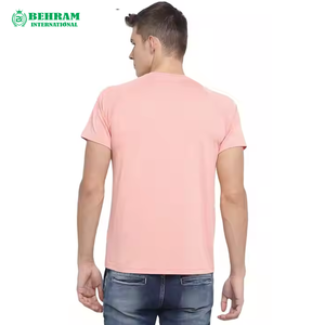 T-shirt en coton biologique anti-boulochage, coupe ample, séchage rapide, col rond, pour homme, fabriqué au Pakistan - Product Image 1
