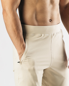 Pantalon de jogging de gymnastique pour hommes personnalisable pantalon de sport taille moyenne respirant avec devant plat avec logo personnalisé Service OEM - Product Image 4