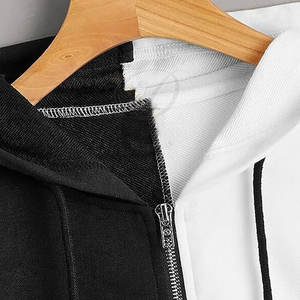 Dernier style de sweats à capuche pour femmes couleur unie hiver doublé haut court à capuche-respirant et personnalisé en gros - Product Image 5