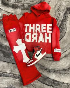 ชุดเสื้อกางเกงกันหนาวแบบลำลองสำหรับผู้ชายใส่ได้ทุกฤดูชุดกางเกงผ้าคอตตอนทรงตรงมีลายปักลวดลายลวดลายสำหรับวิ่ง - Product Image 4