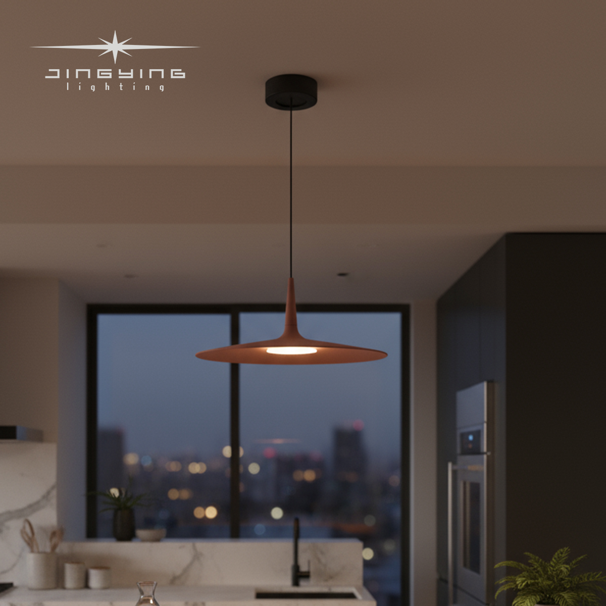 pendant light nordic orange