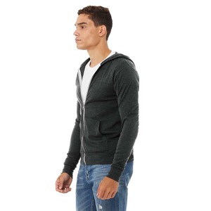 Sudadera con capucha de lana clásica de moda para hombre, ligera, unisex, cremallera completa, cremallera completa, sudaderas con capucha ligeras de EE. UU., lona Bella - Product Image 3