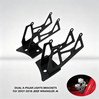 Supports de fixation pour éclairage de capot LED Wind Winner A-pillar pour Jeep Wrangler JK 2007-2018