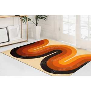 Scandinavian Printed <b>Rug</b>: Modern, Bohemian, Luxury, Pet-Friendly Decor,<b>Chenille</b> <b>Rug</b> - Product Image 4