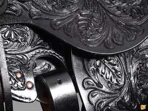 Sillín de caballo Sillín de cuero americano más vendido Sillín de caballo inglés occidental para asiento de carreras profesional de caballos - Product Image 2