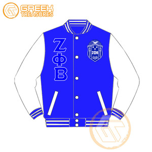 Chaqueta universitaria personalizada de Zeta Phi Beta, ropa de hermandad, alta calidad, transpirable, satén, bordado, cresta, letras, seda, para mujer - Product Image 6