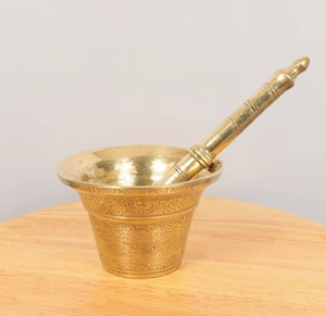 Mortero de mortero de latón auténtico, suave y duradero, perfecto para la trituración diaria de especias o la molienda de medicamentos a precios de mayorista - Product Image 4