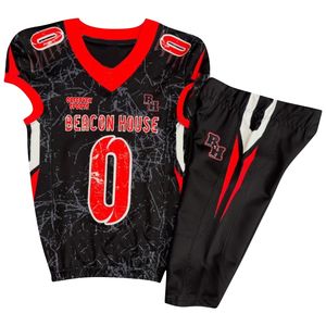 Uniformes de football américain en sergé par sublimation maillots de football américain maillot de football universitaire personnalisé américain - Product Image 4