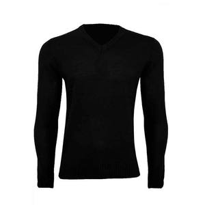 Suéter de invierno de punto liso con cuello en V de manga larga para hombre, suéteres internacionales atléticos de fabricación de alta calidad transpirable - Product Image 5