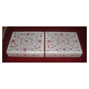 Produit fait main avec mélange incrustation nacre coffrets cadeaux sur motifs floraux de boîte à souvenirs de stockage polyvalente à vendre - Product Image 1