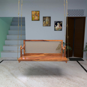 Wooden <b>Swing</b> Jhoola Convertible Farmhouse Hotel Living Room Furniture 2 3 Seater Outdoor Indoor Relaxation Handmade Modern - Product Image 1