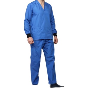 Unisex Fashionable Medical Scrubs Custom Hospital Uniforms for <b>Doctor</b> & Nurse Woven Fabric Lab Scrub Suit <b>Set</b> for Men 2026 - Product Image 3